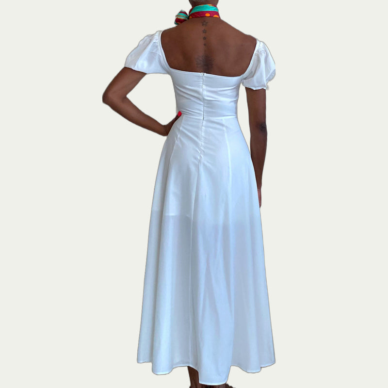 Off-shoulder Puff Sleeve Dress (Esmeralda)