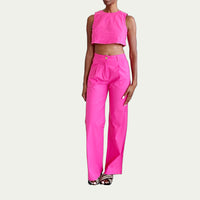 Linen Crop Top & Pants Set (Karina)